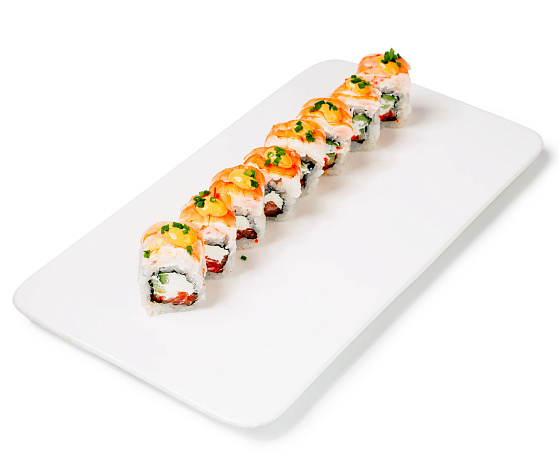 Ролл с креветкой и лососем 1